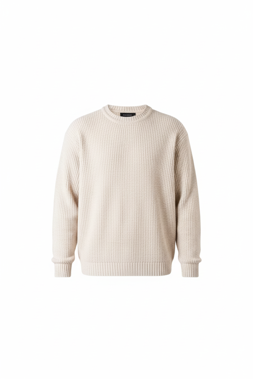 Loose Fit Waffle Jumper