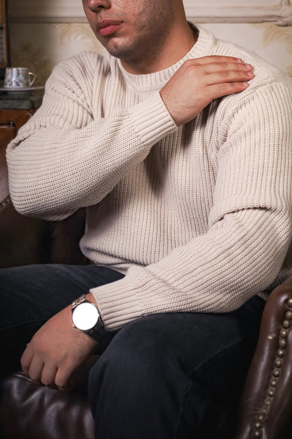 Loose Fit Waffle Jumper