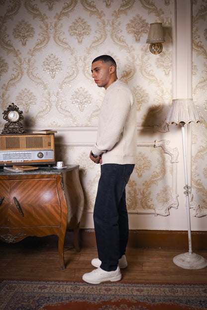 Loose Fit Waffle Jumper