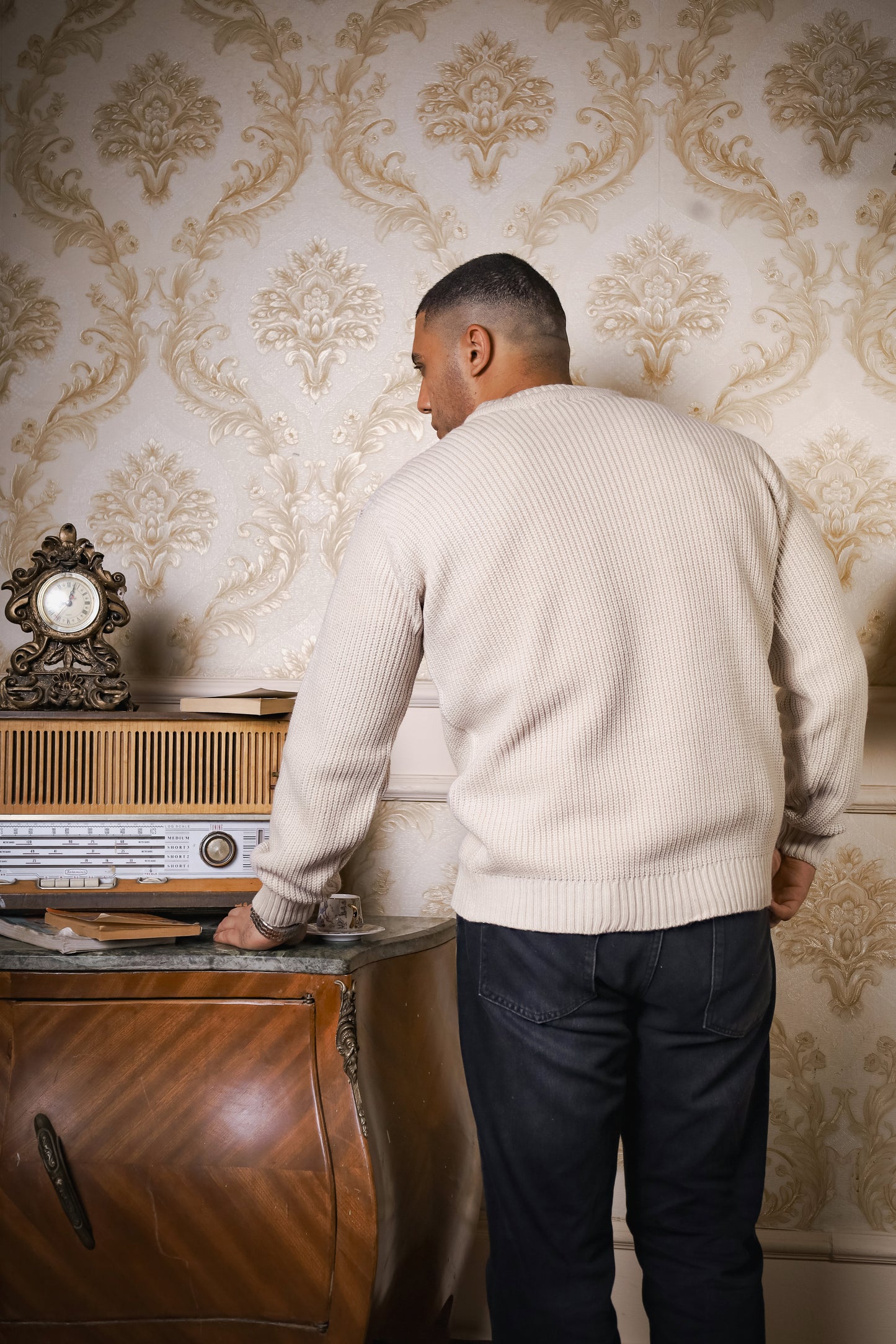 Loose Fit Waffle Jumper